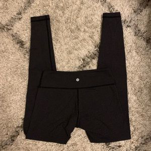 Lululemon Wunder Under Black/white Leggings